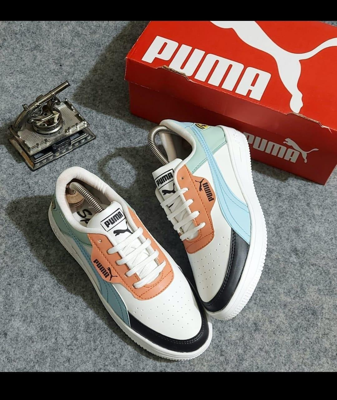 Sneakers for Men (White & Sky Blue )