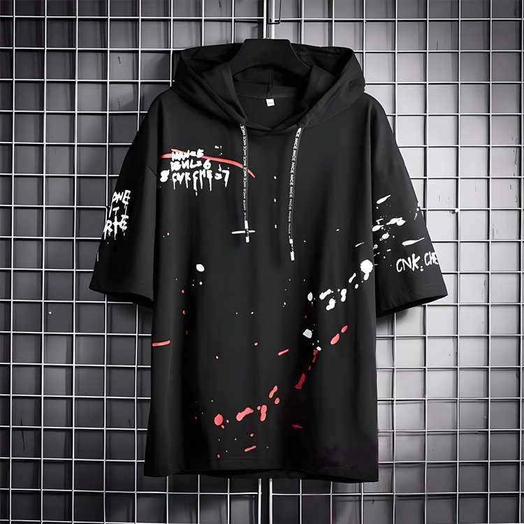 Half Sleeves Hooded Neck Men's T-Shirt