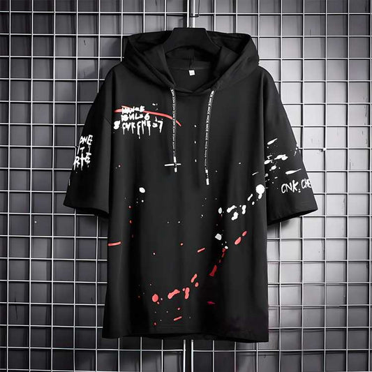 Half Sleeves Hooded Neck Men's T-Shirt