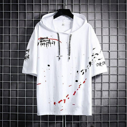Half Sleeves Hooded Neck Men's T-Shirt