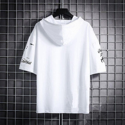 Half Sleeves Hooded Neck Men's T-Shirt
