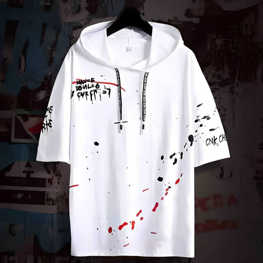 Half Sleeves Hooded Neck Men's T-Shirt